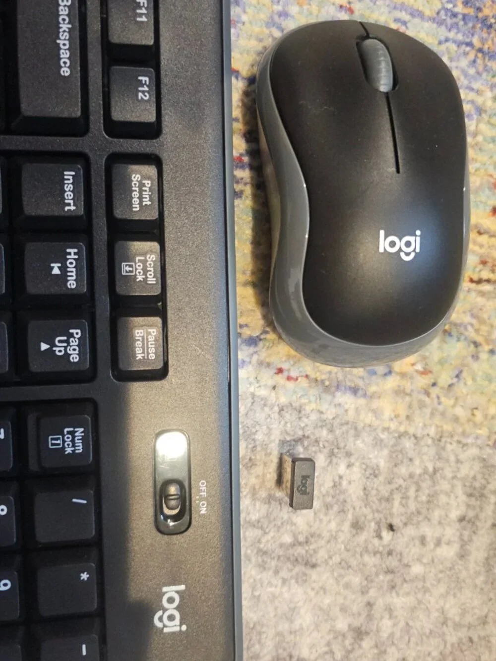 Logi Wireless / Bluetooth Keyboard, Mouse, and Dongle